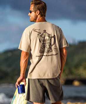 Mr. Bright and Early - Kona Coffee Dyed Short Sleeve Crewneck T-Shirt