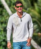 Canoe Paddle Tribal - Natural/Gray Long Sleeve Longboard Hooded Tee