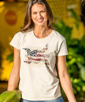 American Honu - Coconut Dyed Short Sleeve Crewneck T-Shirt