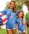 USA Hibiscus - Blue Hawaii Dyed Short Sleeve Crewneck T-Shirt