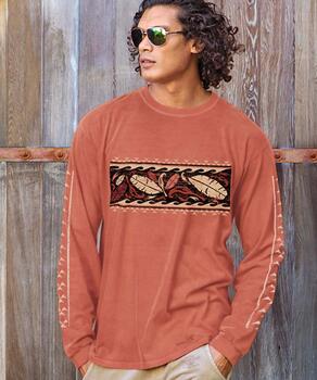 Chile Leaves Band - Chile Dyed Long Sleeve Crewneck T-Shirt