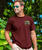 Fall Mountain - Pomegranate Dyed Short Sleeve Crewneck T-Shirt