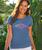 Rainbow Manta Ray - Sapphire Short Sleeve Pima T-Shirt