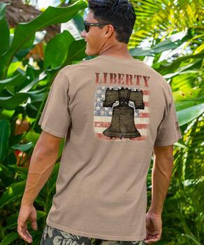 Liberty Bell - Kona Coffee Dyed Short Sleeve Crewneck T-Shirt