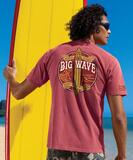 North Shore Big Wave - Paradise Red Dyed Short Sleeve Crewneck T-Shirt