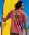North Shore Big Wave - Paradise Red Dyed Short Sleeve Crewneck T-Shirt