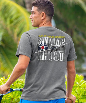 Pearl Harbor Aviation Museum Swamp Ghost - Crater Dyed&reg; Short Sleeve Crewneck T-Shirt