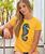 Seahorse Floral - Pineapple Dyed Short Sleeve Crewneck T-Shirt
