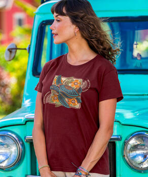 Honu Swirl - Pomegranate Dyed Short Sleeve Crewneck T-Shirt