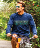 Rainforest Pua - Navy Long Sleeve Crewneck T-Shirt