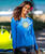 Spun Sun Mosaic - Blue Hawaii Dyed Long Sleeve Crewneck T-Shirt