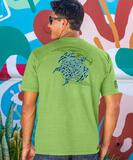 Tribal Honu Nalu - Kiwi Dyed Short Sleeve Crewneck T-Shirt