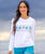 Row Of Palms - White Long Sleeve Crewneck T-Shirt