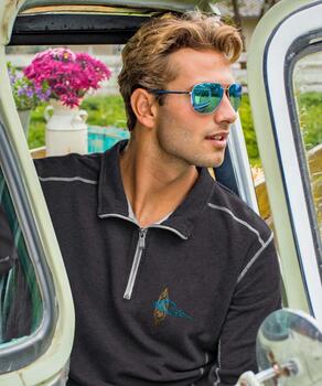 H Nalu Elima - Charcoal/Heather Long Sleeve Mountain Peak Pullover