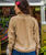 Polynesian Monstera - Kona Coffee Dyed Long Sleeve Lightweight Pullover