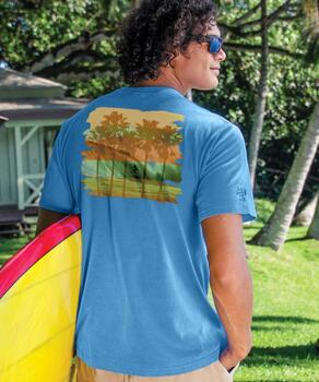 Golden State - Blue Hawaii Dyed Short Sleeve Crewneck T-Shirt