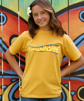 Nalu Girl Rainbow - Honey Dyed Short Sleeve Crewneck T-Shirt