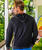 Flow Of Mana - Black/Charcoal Long Sleeve Longboard Hooded Tee