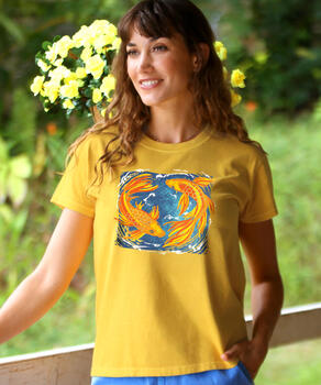 Koi Square - Honey Dyed Short Sleeve Crewneck T-Shirt
