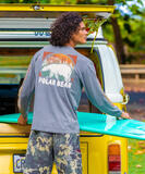 Discovery Channel Polar Bear - Crater Dyed® Long Sleeve Crewneck T-Shirt