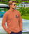 Discovery Channel Grand Canyon AZ - Chile Dyed Long Sleeve Crewneck T-Shirt