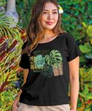 Quilt Montage - Black Short Sleeve Scoop Neck T-Shirt