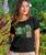Quilt Montage - Black Short Sleeve Scoop Neck T-Shirt