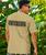 Tribal Manta Linear - Kona Coffee Dyed Short Sleeve Crewneck T-Shirt
