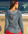 Hibiscus Tapa Band - Gray Heather Long Sleeve Harmony Hooded T