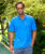Tribal Deep Hunter - Blue Hawaii Dyed Short Sleeve Pique' Polo Shirt