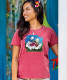 B. Kliban Counting Sheep - Paradise Red Dyed Short Sleeve Crewneck T-Shirt