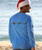 B. Kliban Cross Country Cat - Blue Hawaii Dyed Long Sleeve Crewneck T-Shirt