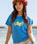 Hibiscus Lei Po'o - Blue Hawaii Dyed Short Sleeve Scoop Neck T-Shirt