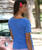 Tropical Hibiscus Bouquet - Blue Hawaii Dyed Short Sleeve Scoop Neck T-Shirt