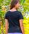 Makuahine Quilt - Navy Short Sleeve Scoop Neck T-Shirt