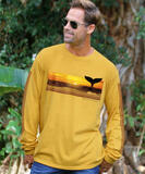 Tribal Whale Band - Honey Dyed Long Sleeve Crewneck T-Shirt