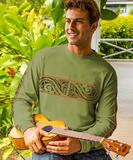 Nalu Ocean Band - Hemp Dyed Long Sleeve Crewneck T-Shirt
