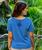Quaint Quilt - Blue Hawaii Dyed Short Sleeve Scoop Neck T-Shirt