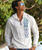 Pinstripe Tiki - Natural/Gray Long Sleeve Longboard Hooded Tee