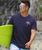 Tribal Manta Flow - Indigo Short Sleeve Pima T-Shirt