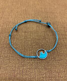 Puravida Silver Stone Wave - Crystal Blue Bracelet