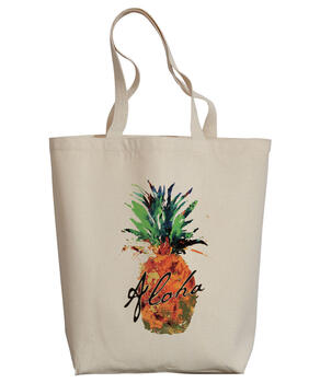 Splatter Pineapple - Natural Weekend Tote
