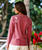 Island Scroll - Paradise Red Dyed Long Sleeve Crewneck T-Shirt