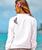 Seahorse Floral - White Long Sleeve Lightweight Pullover