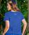 Elegant Quilt - Sapphire Short Sleeve Scoop Neck T-Shirt