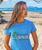 Palm Floral - Blue Hawaii Dyed Short Sleeve Crewneck T-Shirt