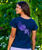 Forest Wrap - Navy Short Sleeve Scoop Neck T-Shirt