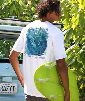 Blue Kraken - White Short Sleeve Crewneck T-Shirt